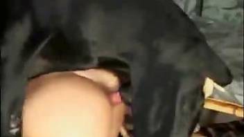 She loves her pet very much and fucks with that dog