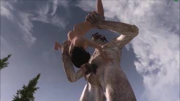 3D creature erotica featuring a well-endowed giant. Complimentary zoophilia and beast sex videos