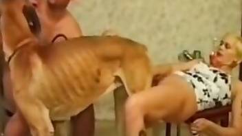 Wife dog sex video with a dyke blonde. Free bestiality and animal porn