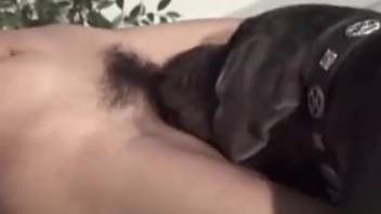 Huge cocked brute and slender teen