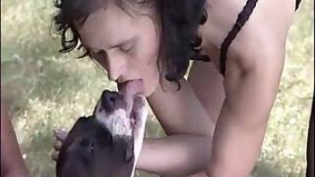 Sweet small doggy porn with a slender babe